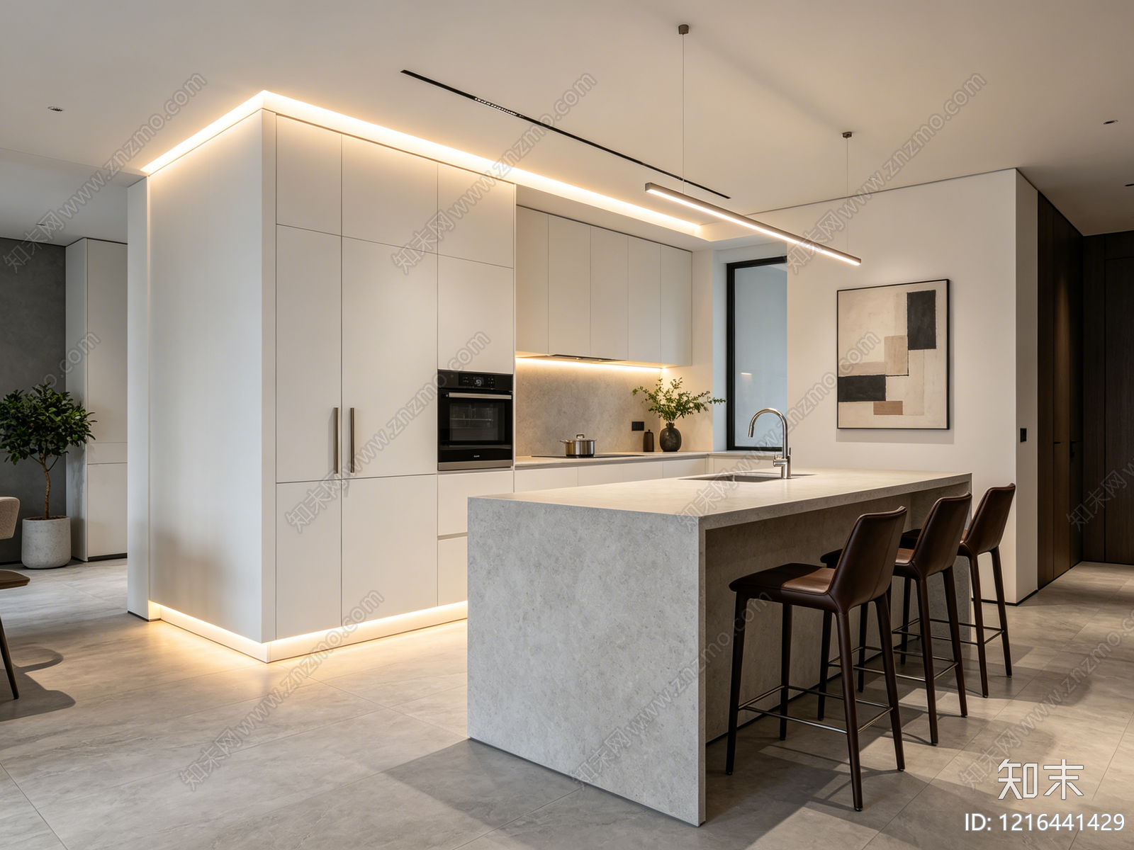现代厨房贴图下载【ID:1216441429】