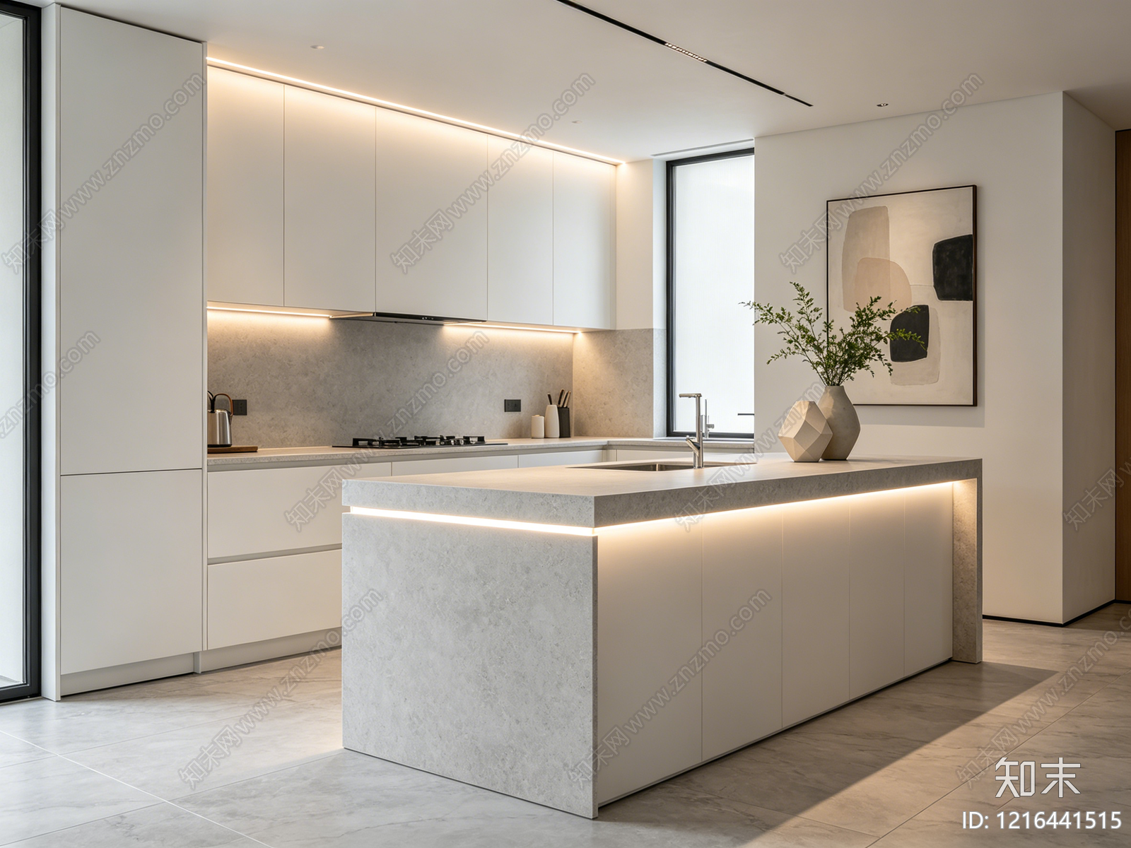 现代厨房贴图下载【ID:1216441515】