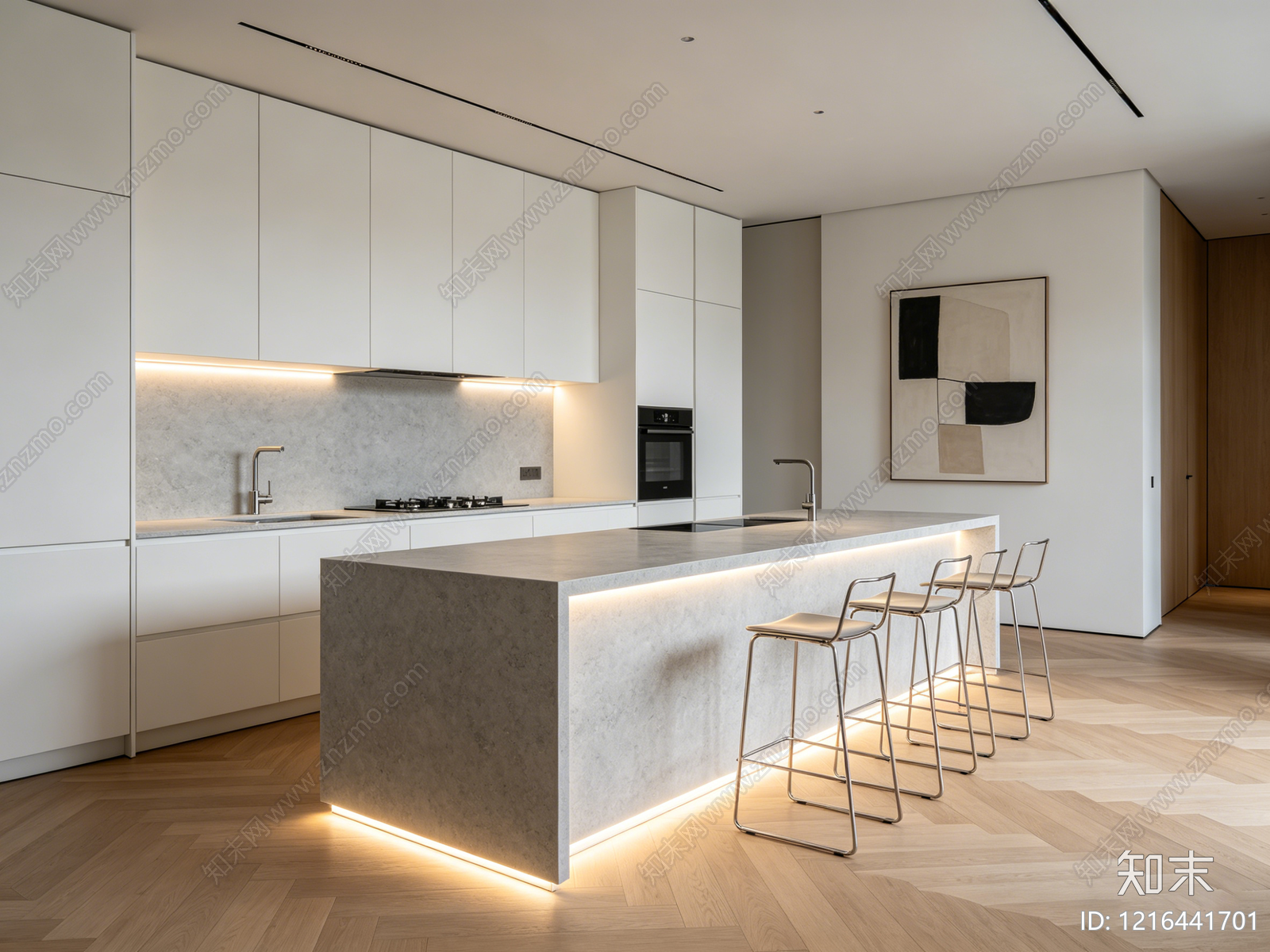 现代厨房贴图下载【ID:1216441701】