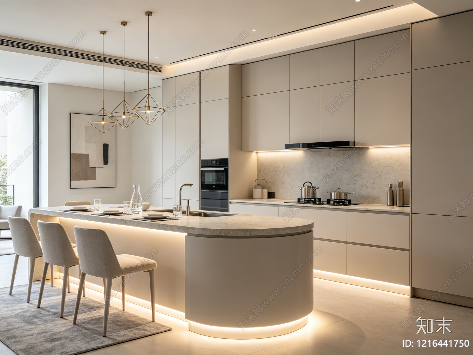 现代厨房贴图下载【ID:1216441750】