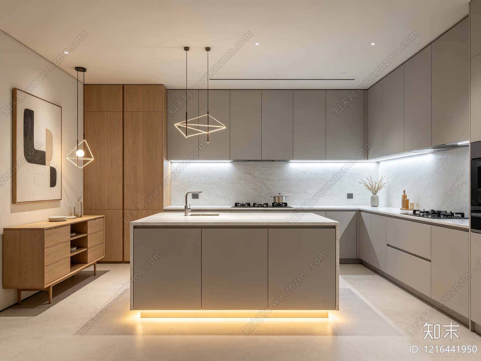 现代厨房贴图下载【ID:1216441950】