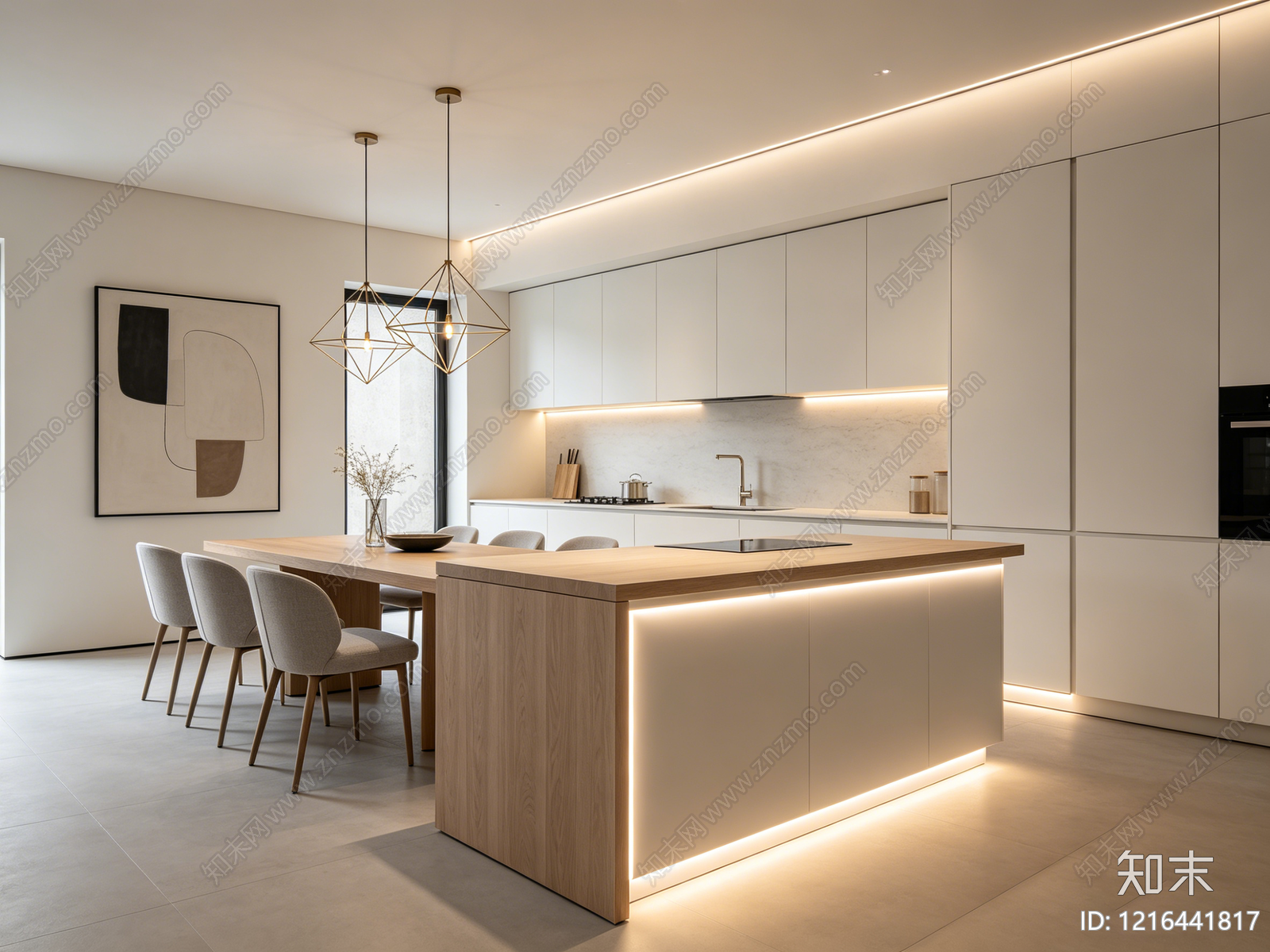 现代厨房贴图下载【ID:1216441817】