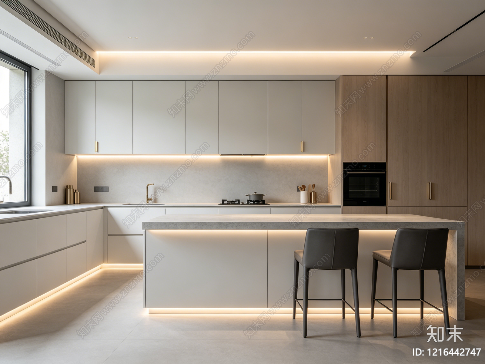 现代厨房贴图下载【ID:1216442747】