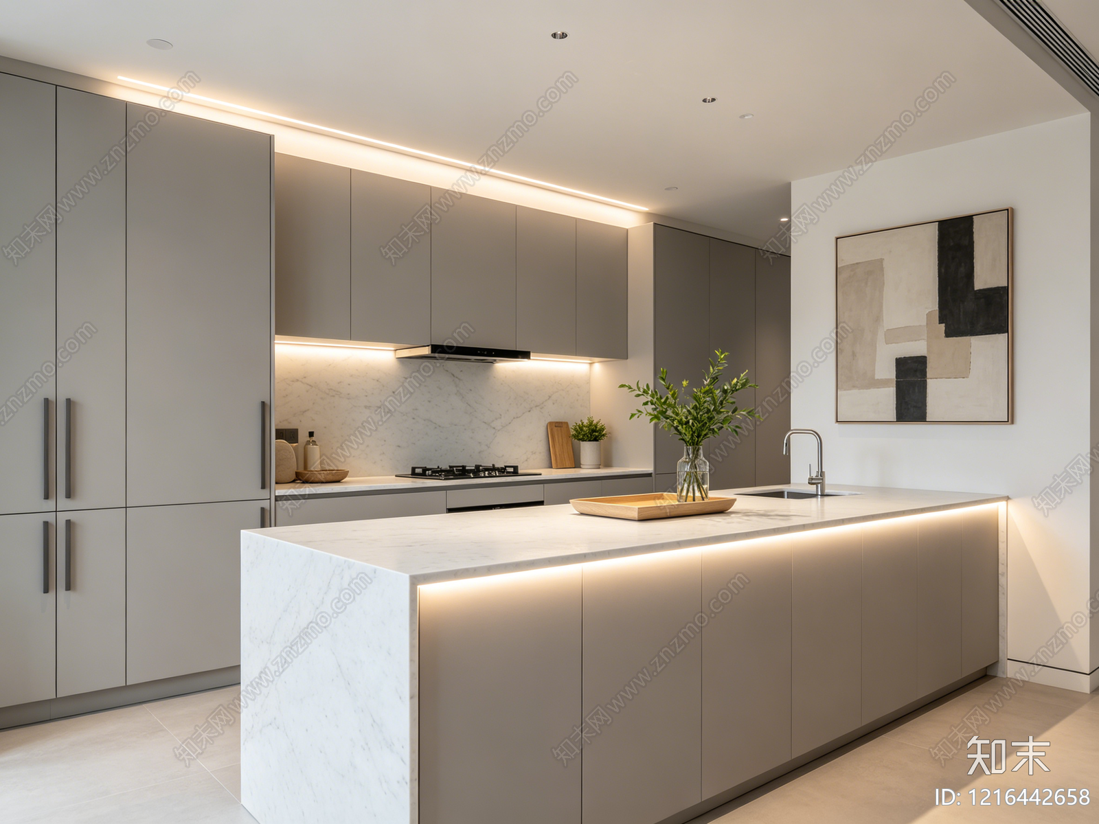 现代厨房贴图下载【ID:1216442658】