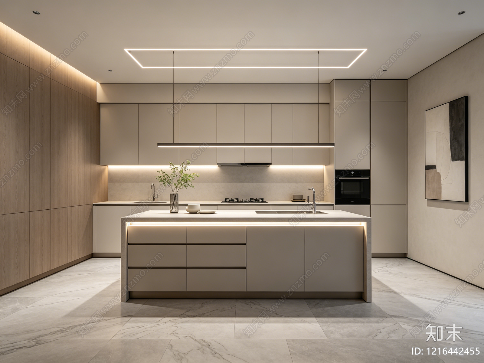 现代厨房贴图下载【ID:1216442455】