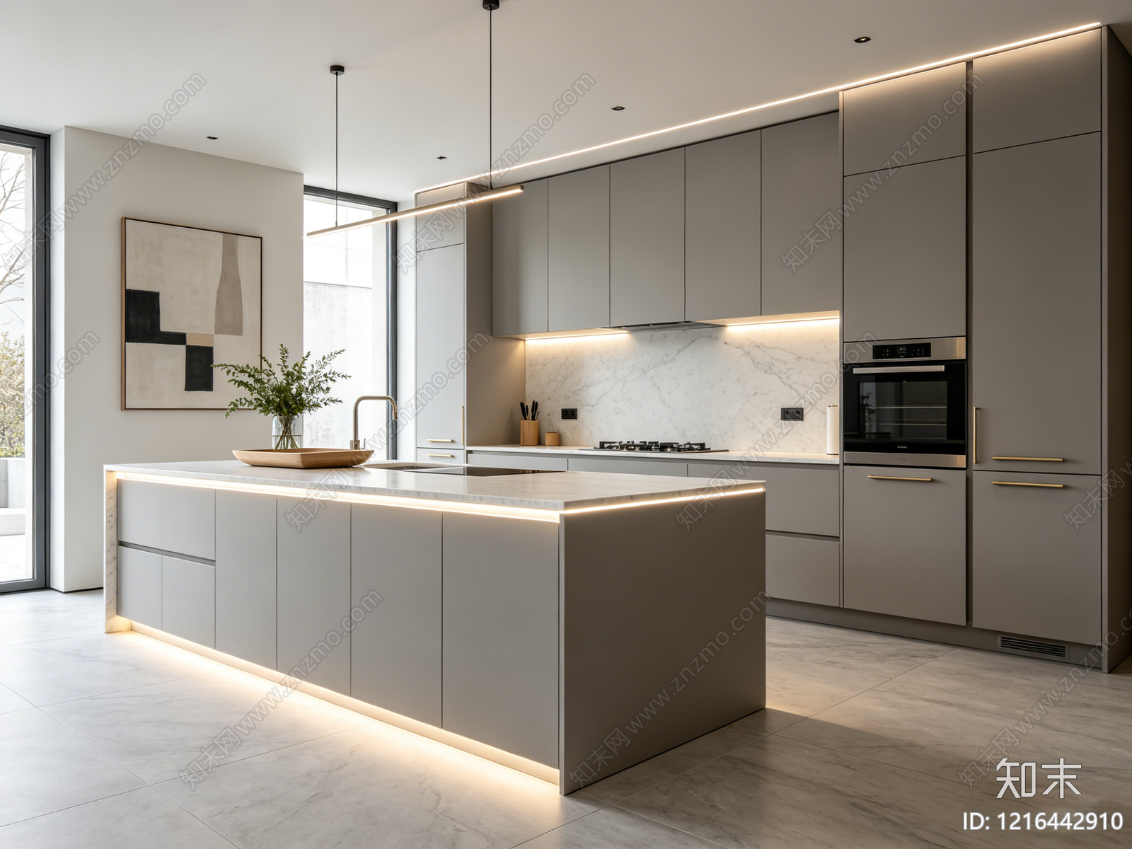 现代厨房贴图下载【ID:1216442910】