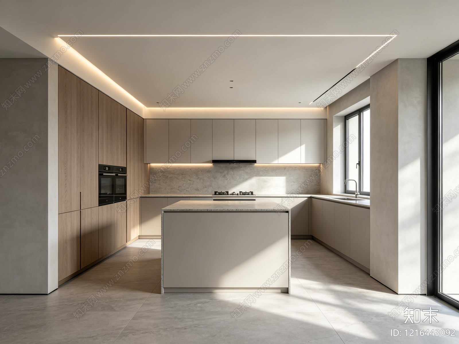 现代厨房贴图下载【ID:1216443092】