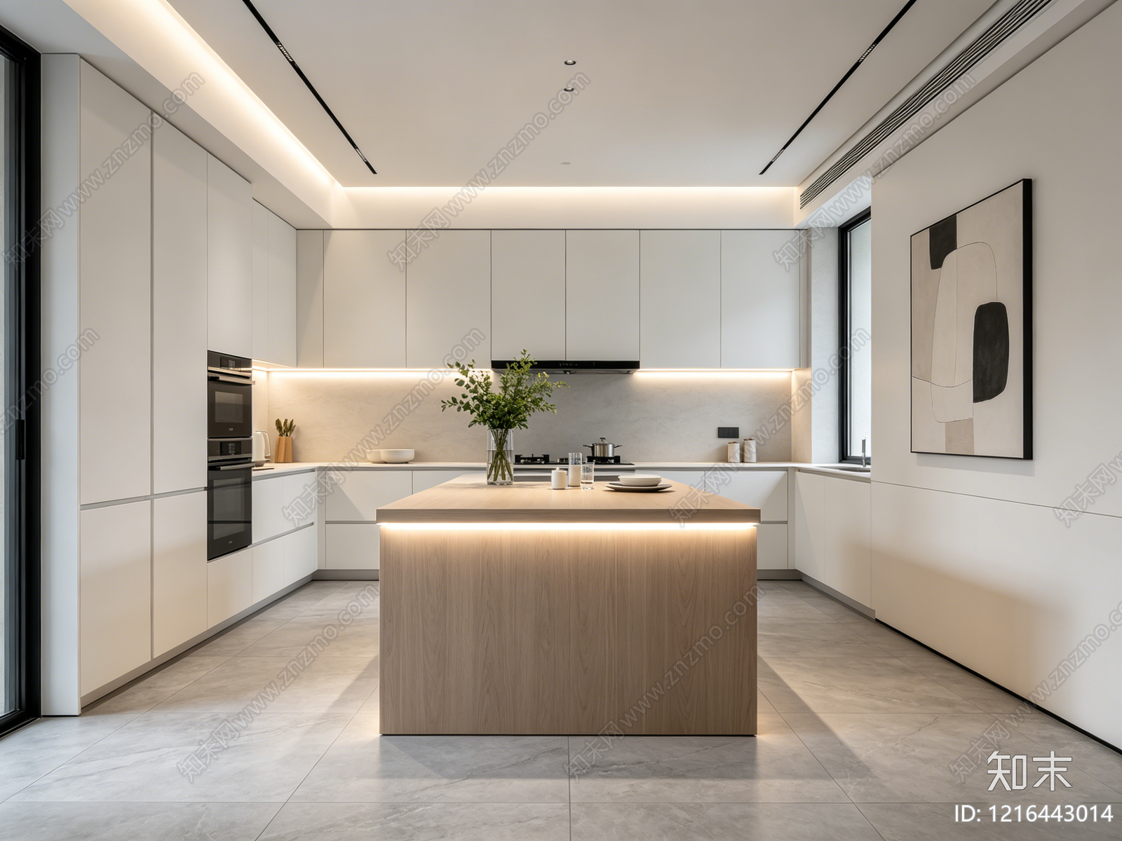 现代厨房贴图下载【ID:1216443014】