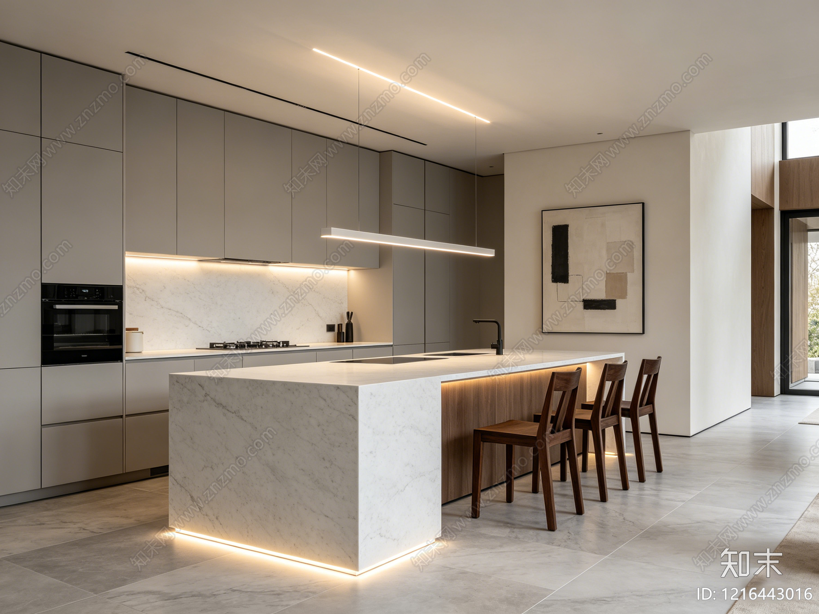 现代厨房贴图下载【ID:1216443016】