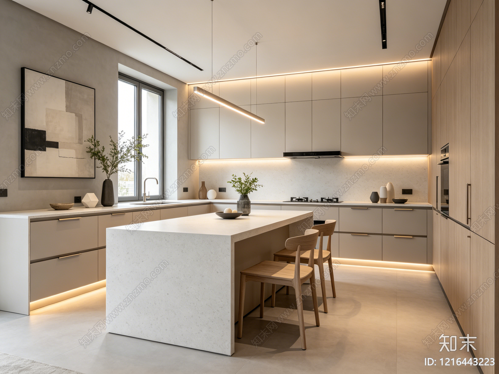 现代厨房贴图下载【ID:1216443223】