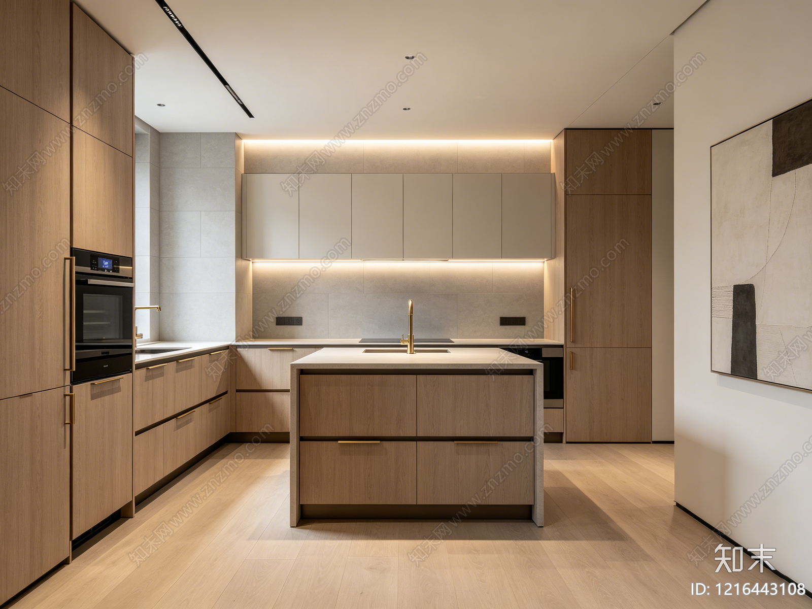 现代厨房贴图下载【ID:1216443108】