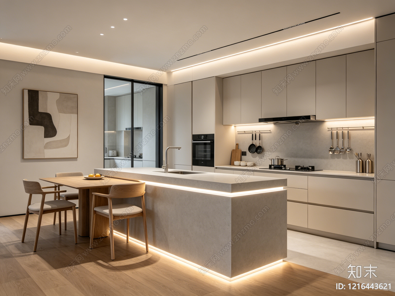 现代厨房贴图下载【ID:1216443621】