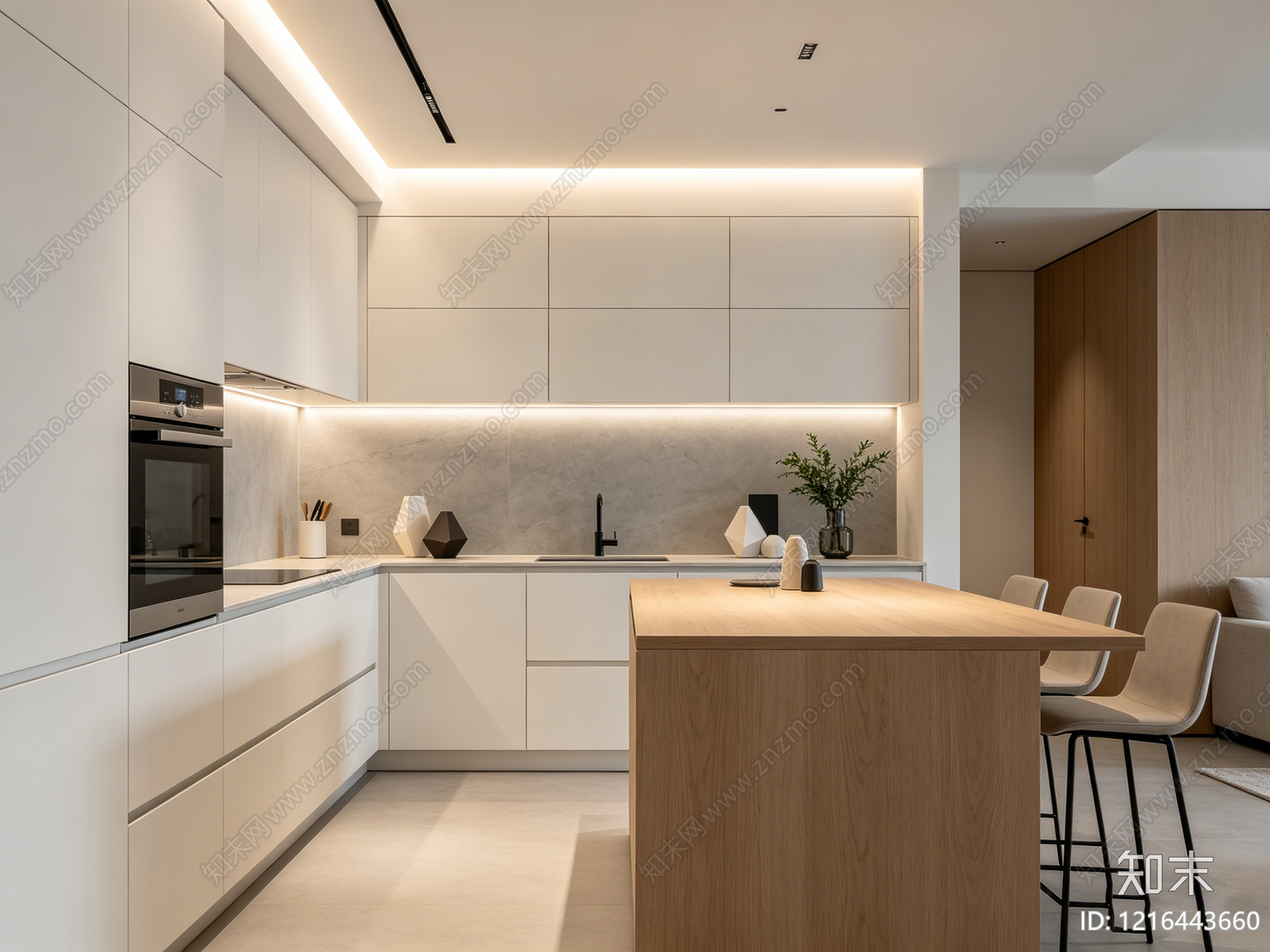 现代厨房贴图下载【ID:1216443660】