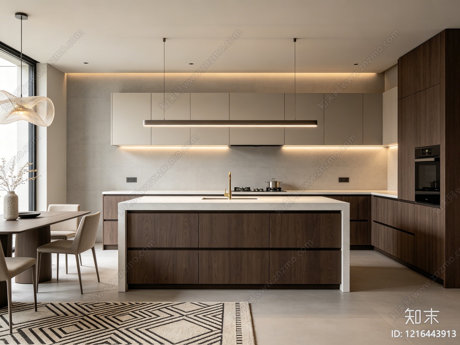 现代厨房贴图下载【ID:1216443913】
