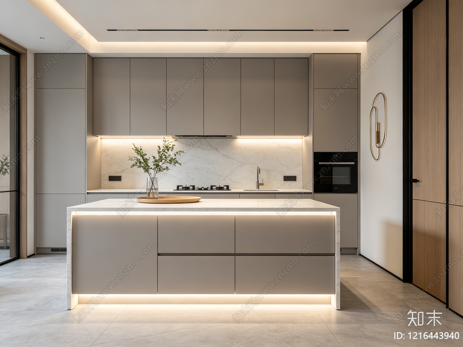 现代厨房贴图下载【ID:1216443940】