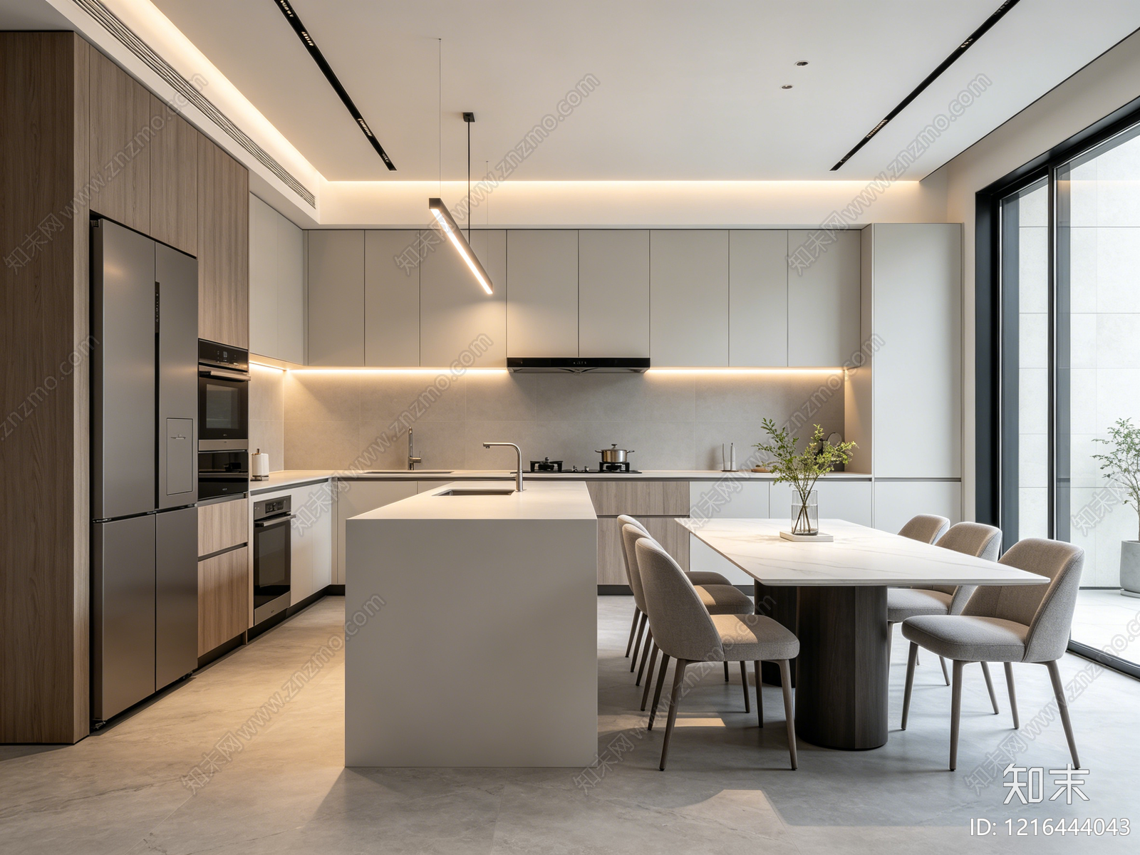 现代厨房贴图下载【ID:1216444043】
