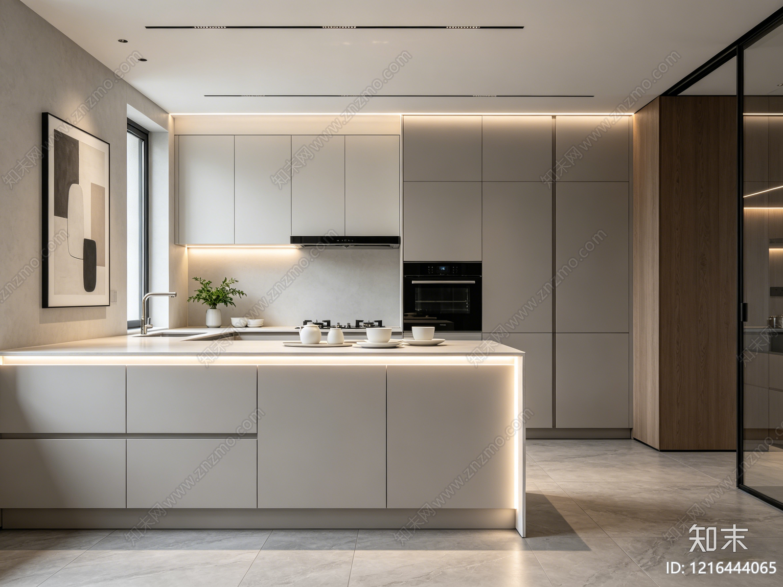 现代厨房贴图下载【ID:1216444065】