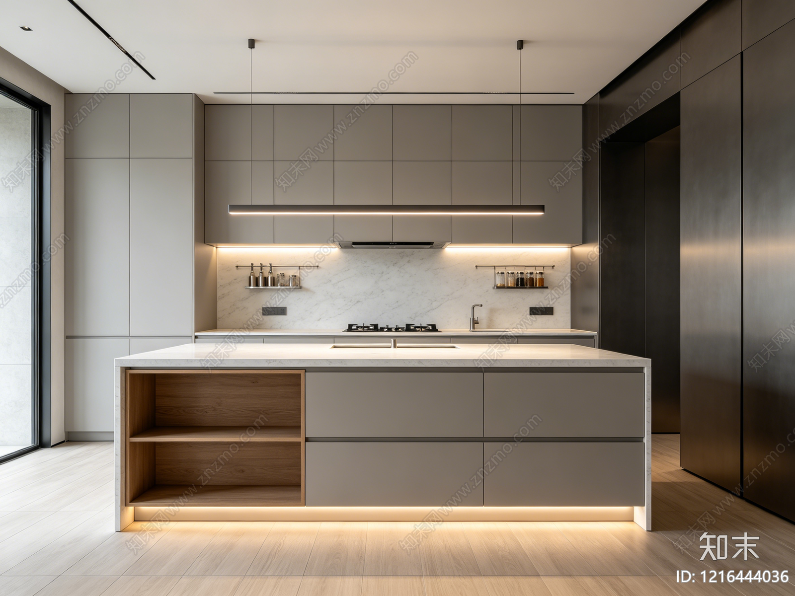 现代厨房贴图下载【ID:1216444036】