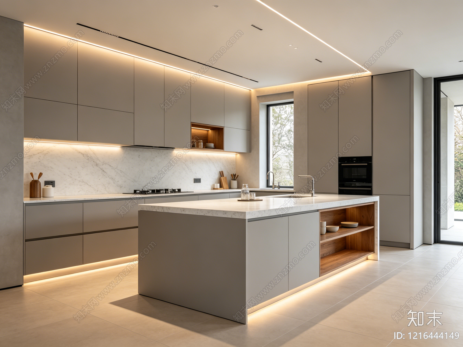 现代厨房贴图下载【ID:1216444149】
