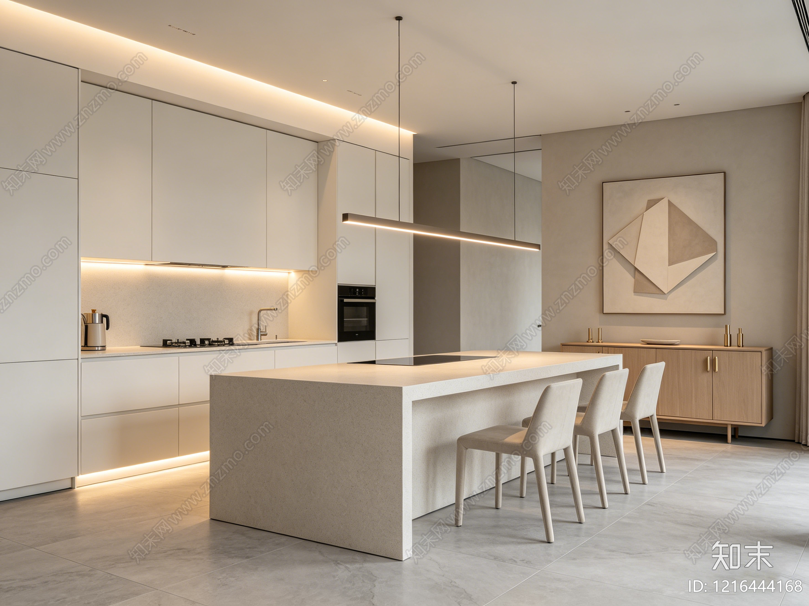 现代厨房贴图下载【ID:1216444168】