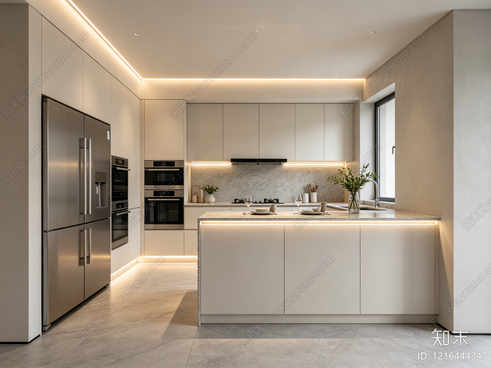 现代厨房贴图下载【ID:1216444347】