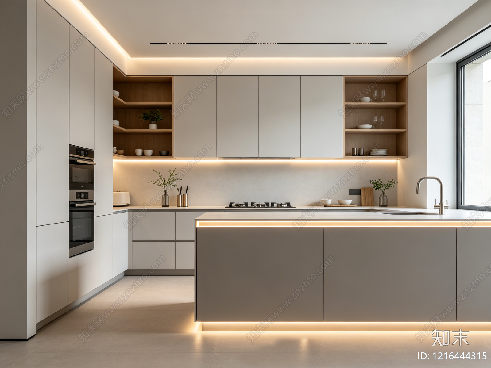 现代厨房贴图下载【ID:1216444315】