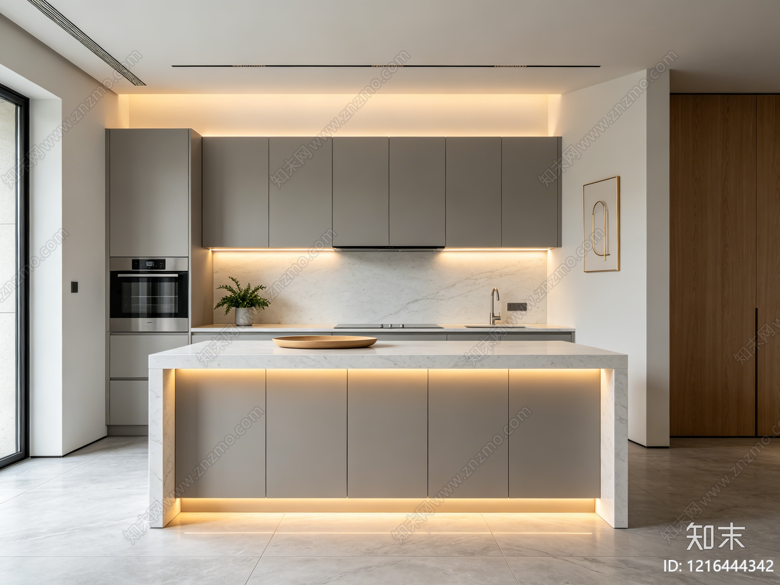 现代厨房贴图下载【ID:1216444342】