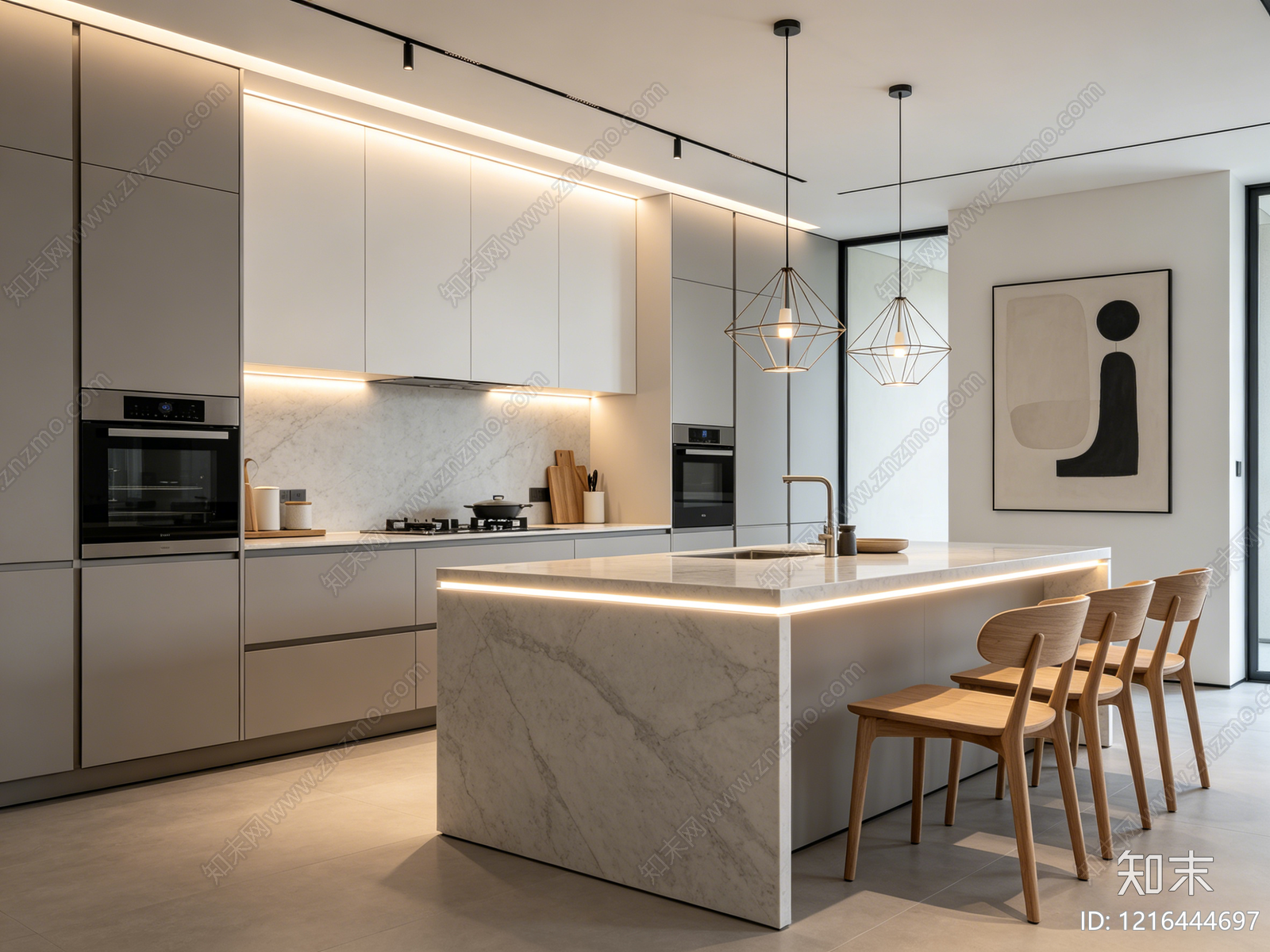 现代厨房贴图下载【ID:1216444697】