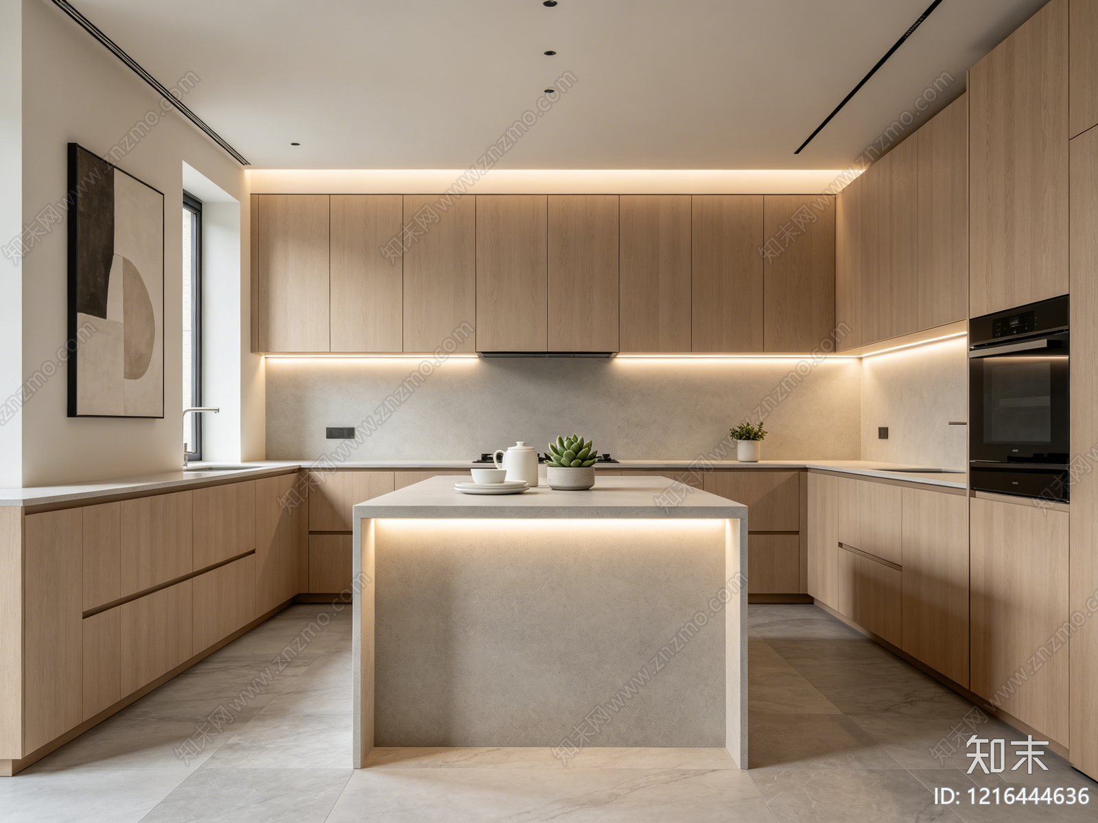 现代厨房贴图下载【ID:1216444636】