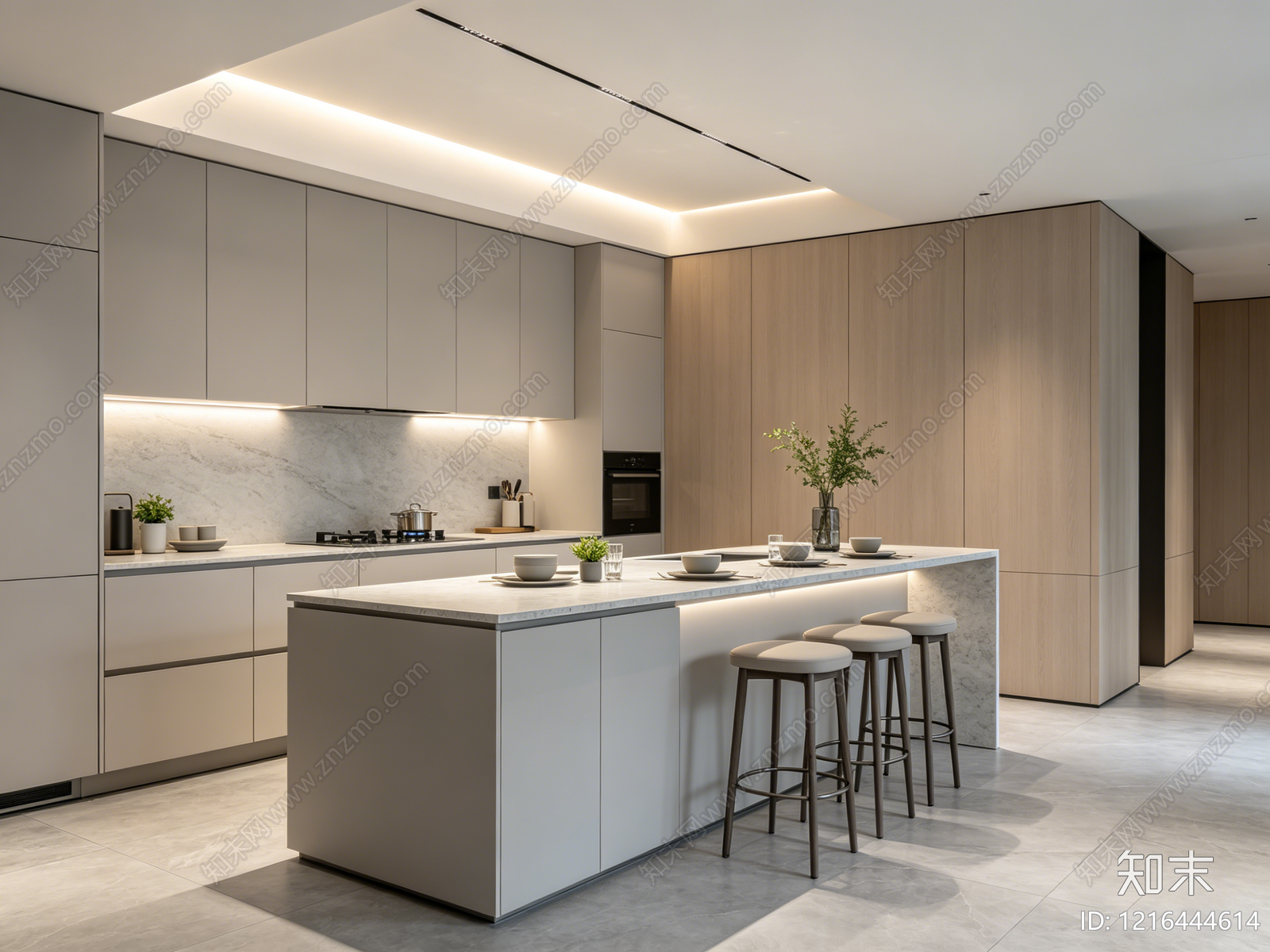 现代厨房贴图下载【ID:1216444614】