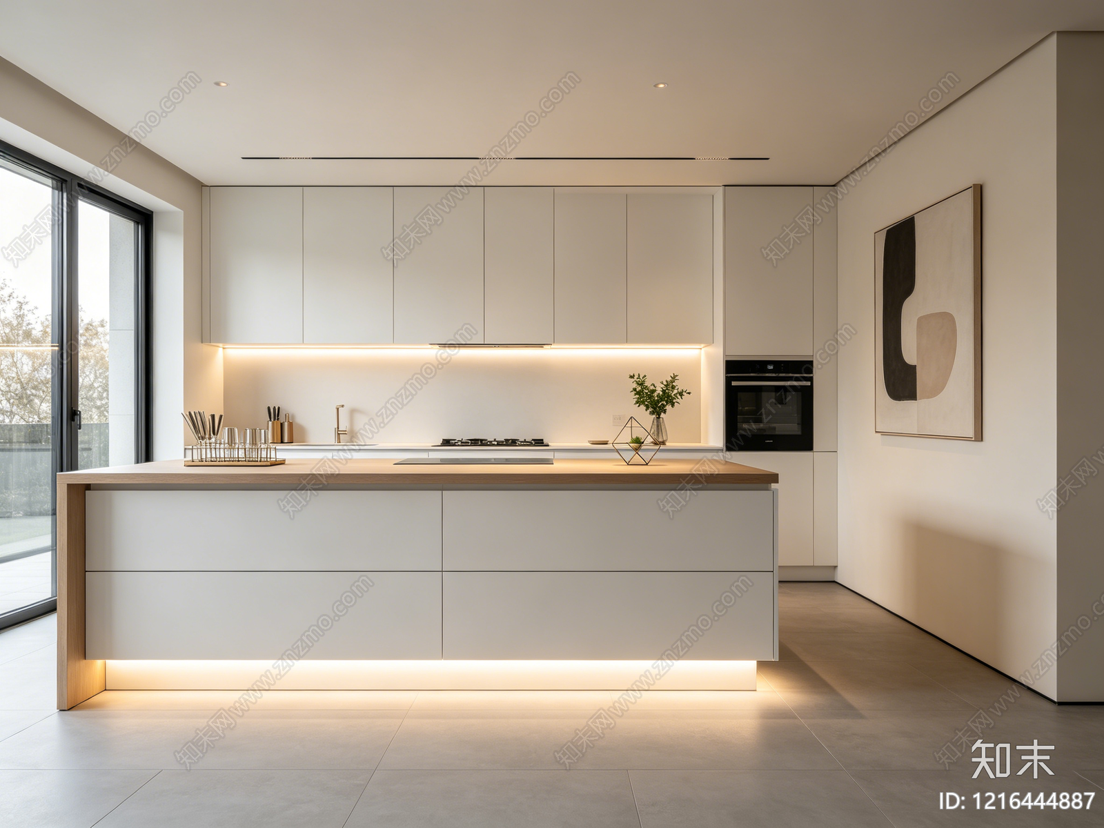 现代厨房贴图下载【ID:1216444887】