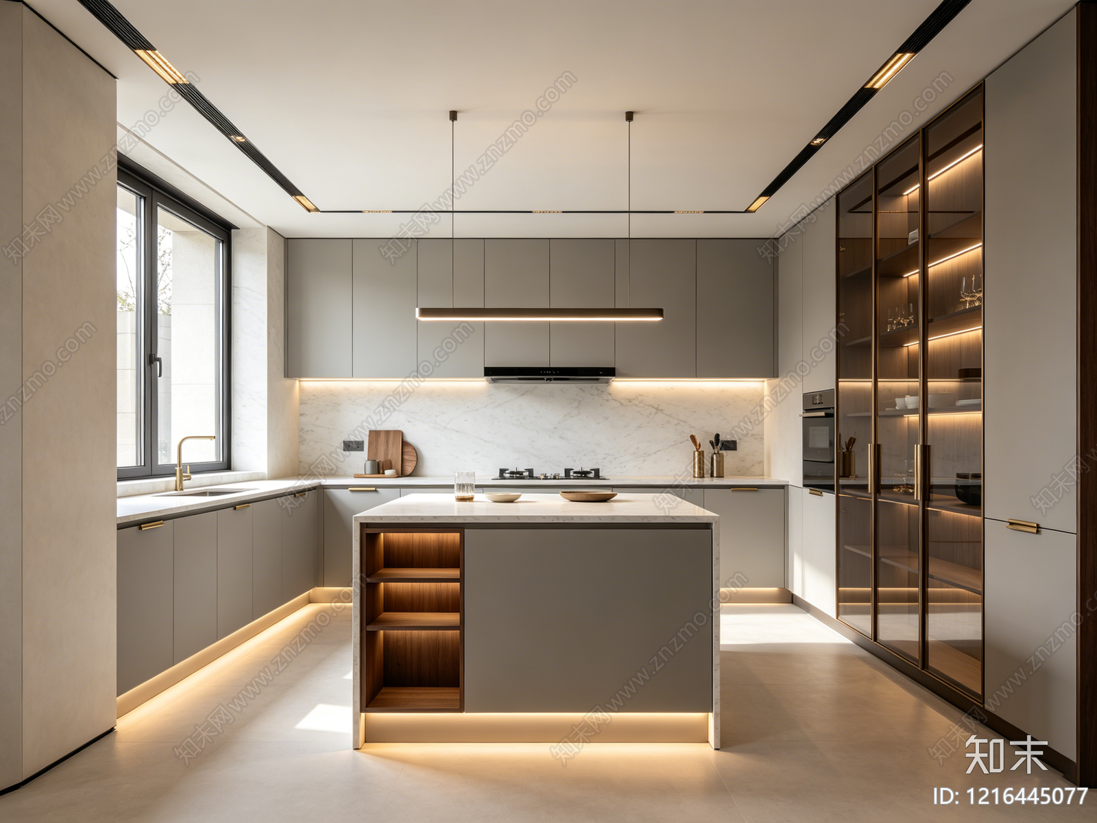 现代厨房贴图下载【ID:1216445077】