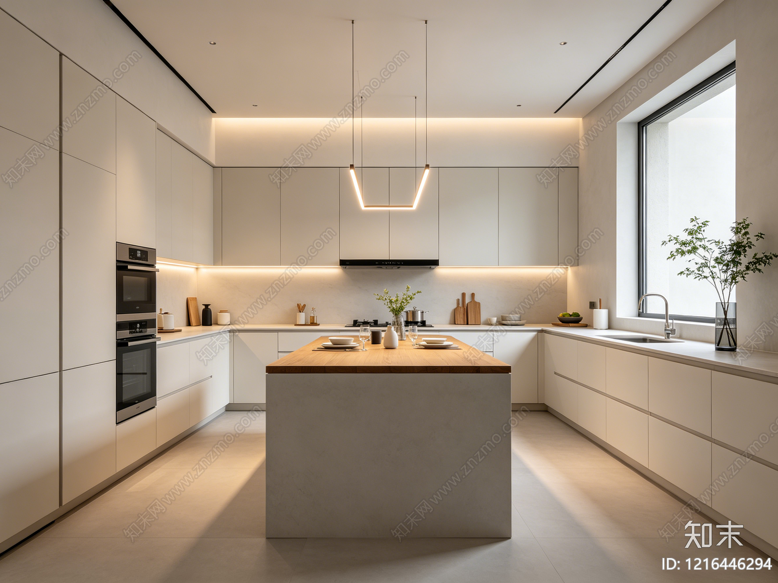 现代厨房贴图下载【ID:1216446294】