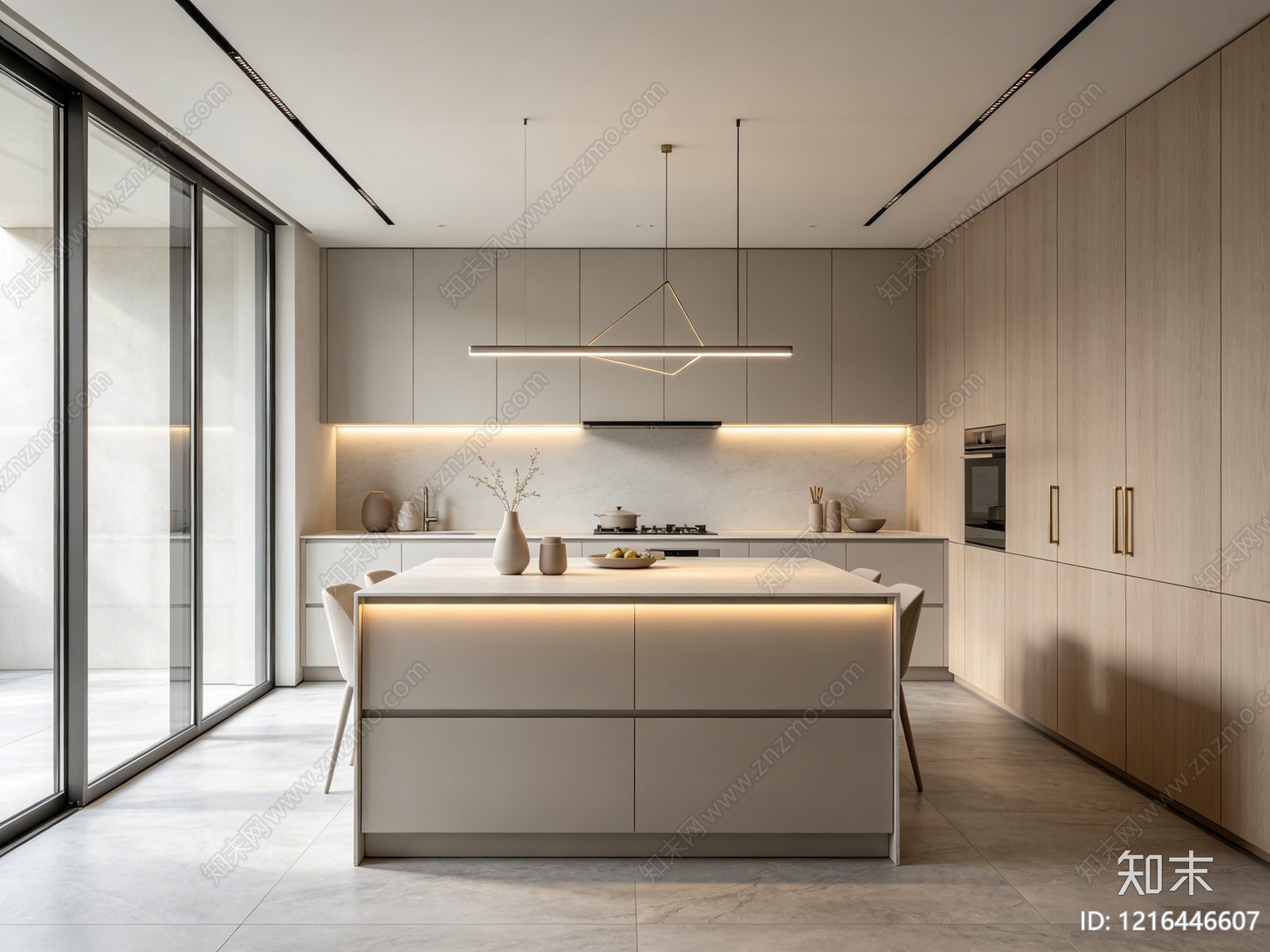 现代厨房贴图下载【ID:1216446607】