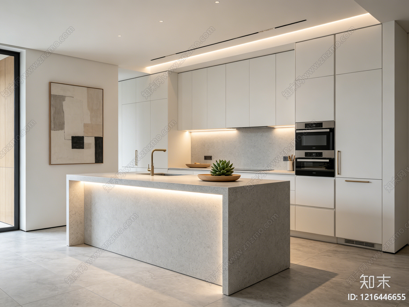 现代厨房贴图下载【ID:1216446655】