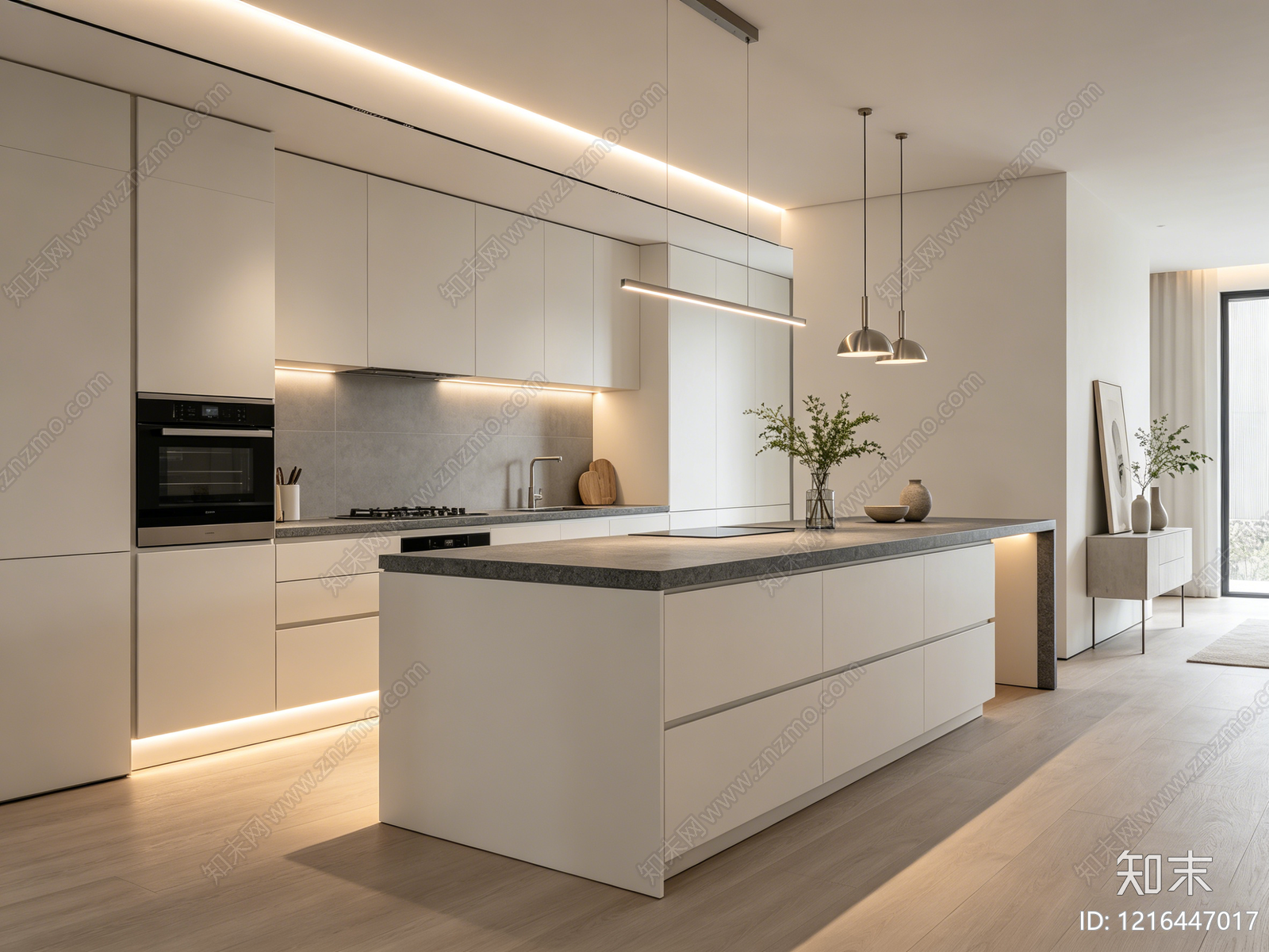现代厨房贴图下载【ID:1216447017】