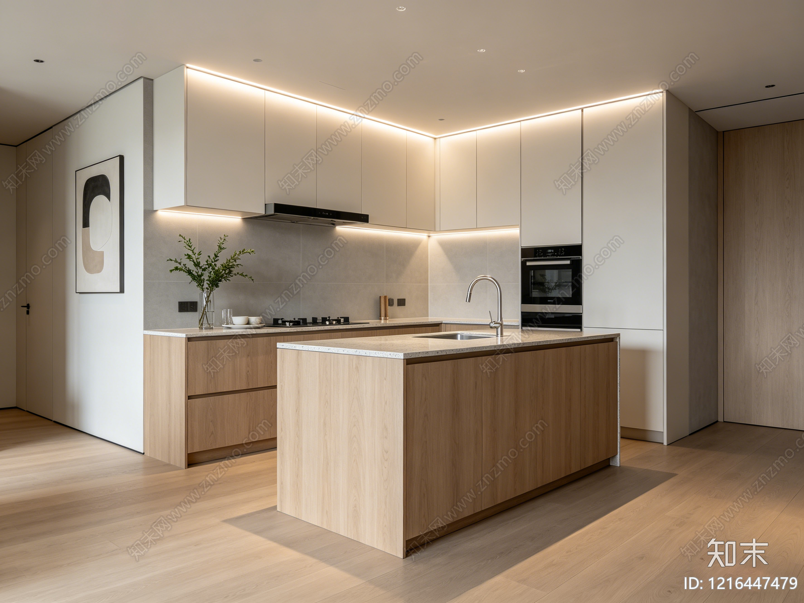 现代厨房贴图下载【ID:1216447479】