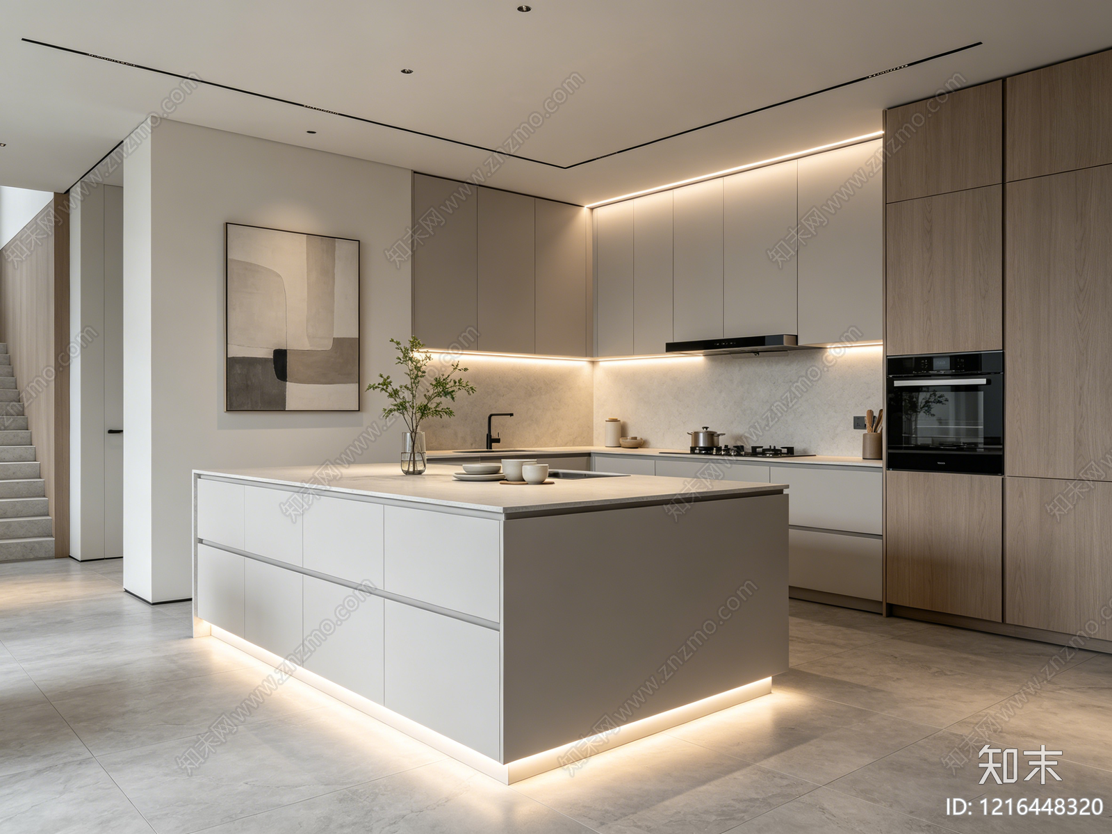 现代厨房贴图下载【ID:1216448320】