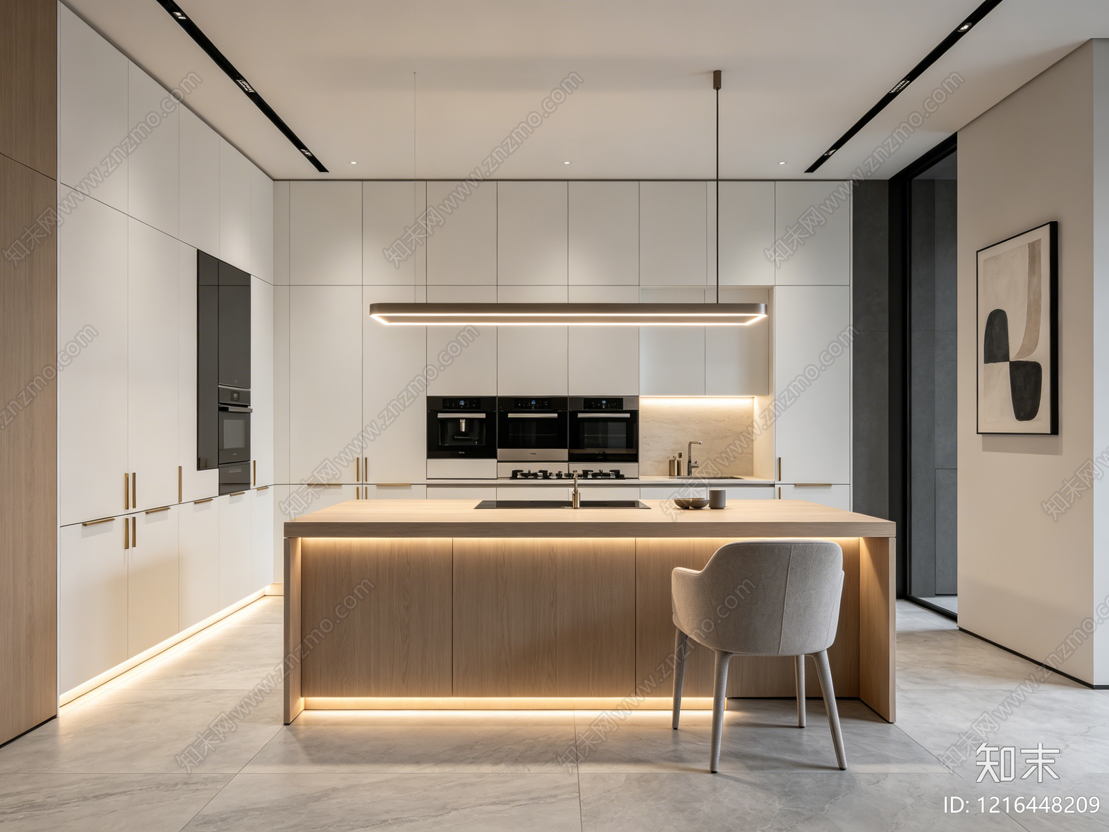 现代厨房贴图下载【ID:1216448209】