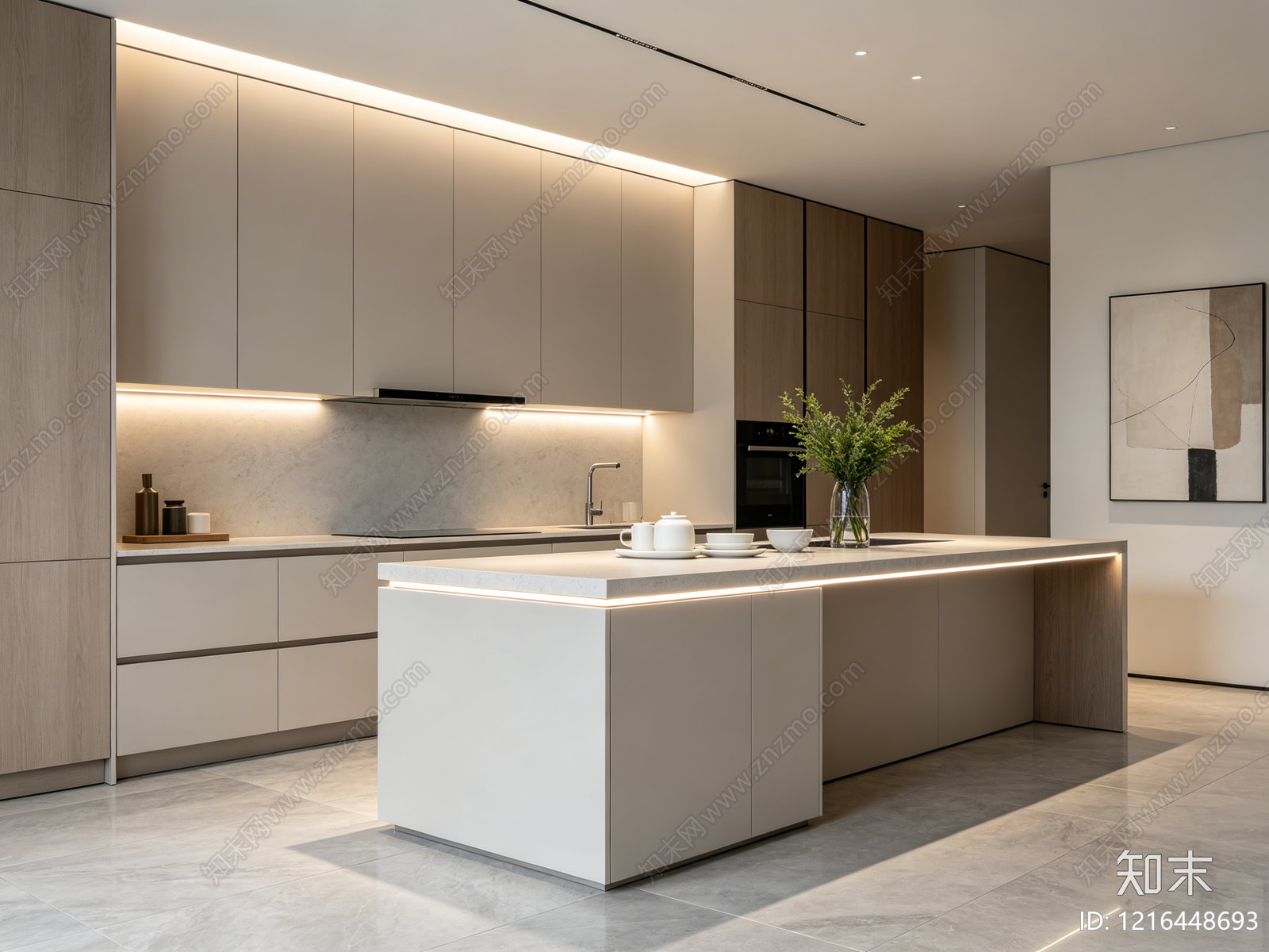 现代厨房贴图下载【ID:1216448693】