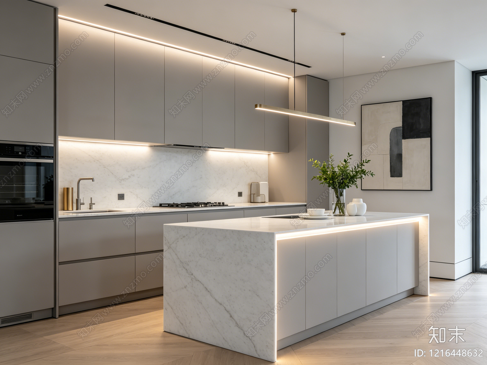 现代厨房贴图下载【ID:1216448632】
