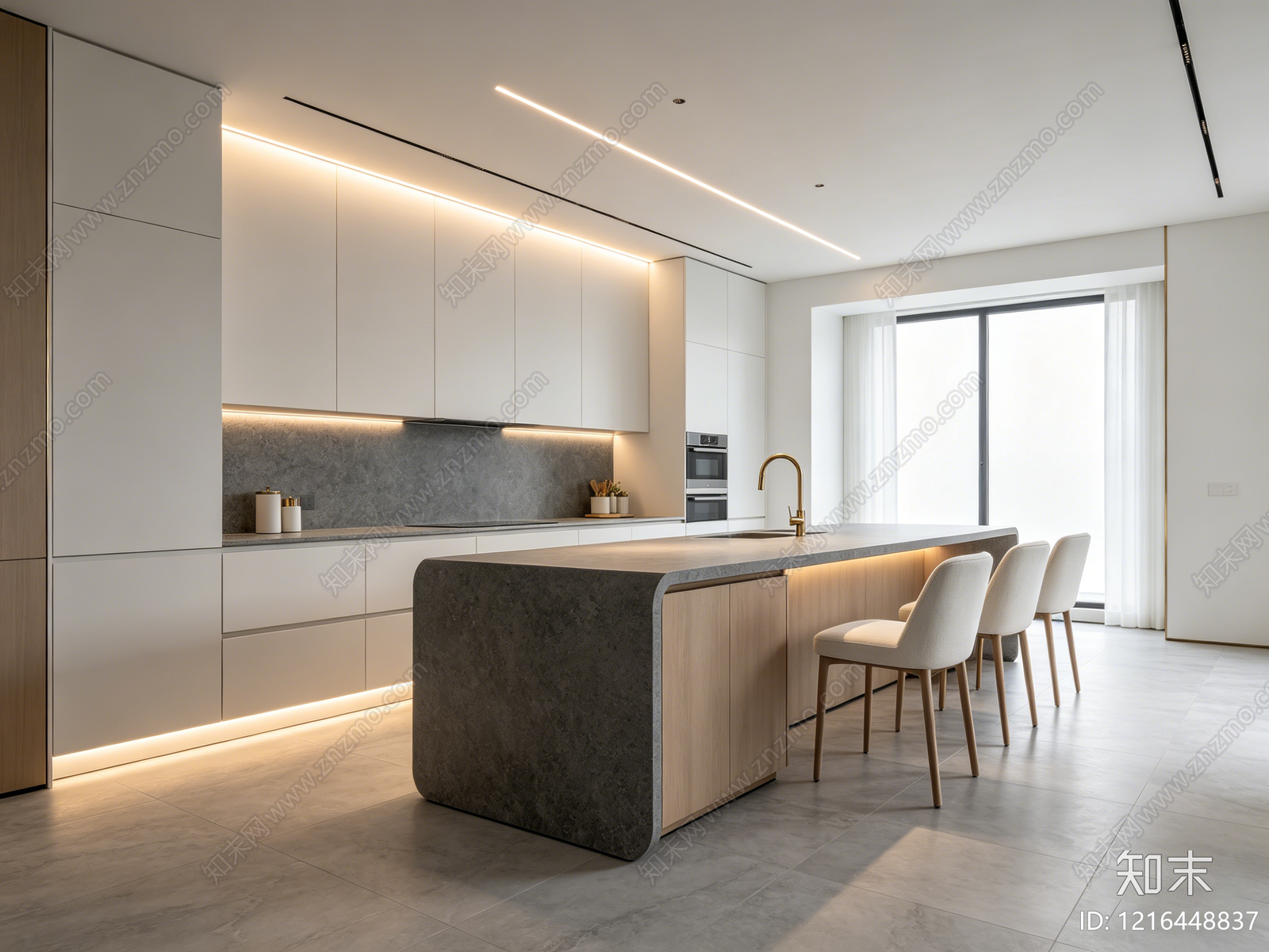 现代厨房贴图下载【ID:1216448837】