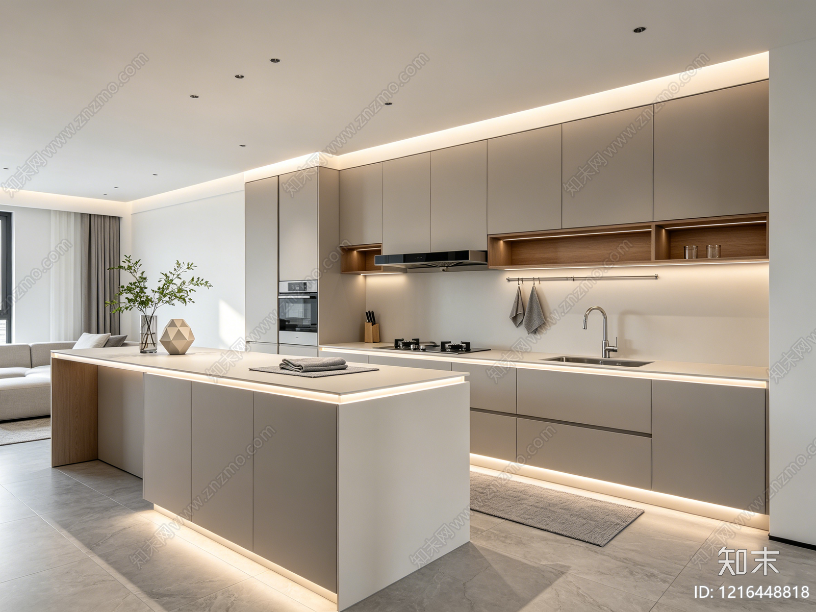 现代厨房贴图下载【ID:1216448818】