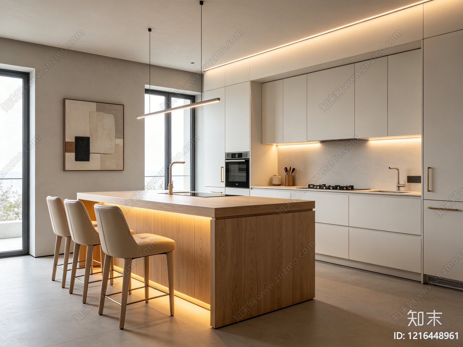 现代厨房贴图下载【ID:1216448961】
