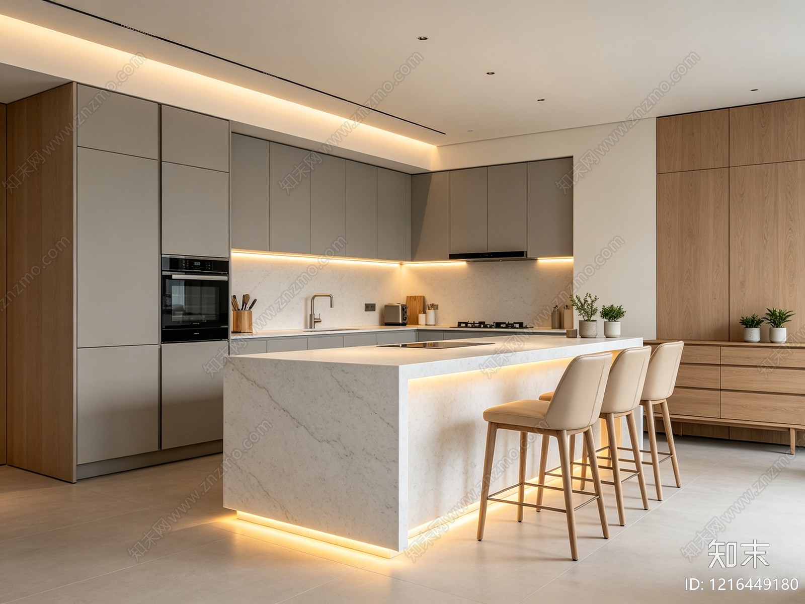 现代厨房贴图下载【ID:1216449180】
