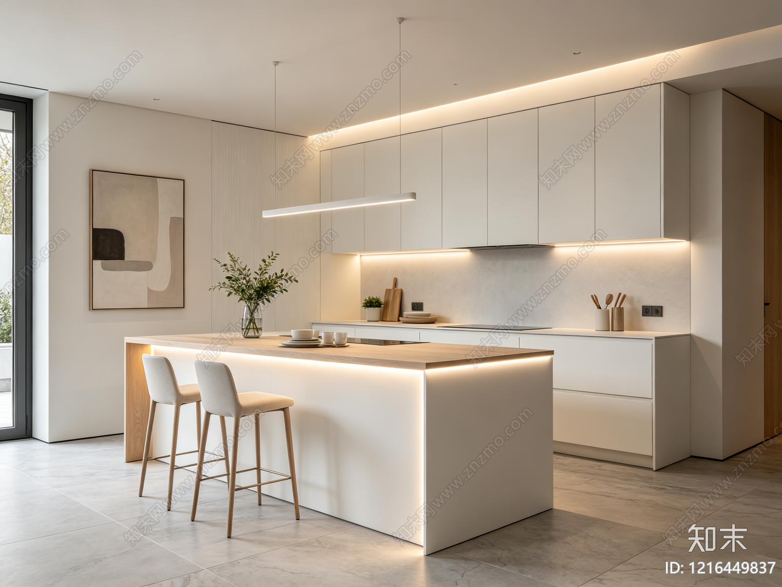 现代厨房贴图下载【ID:1216449837】