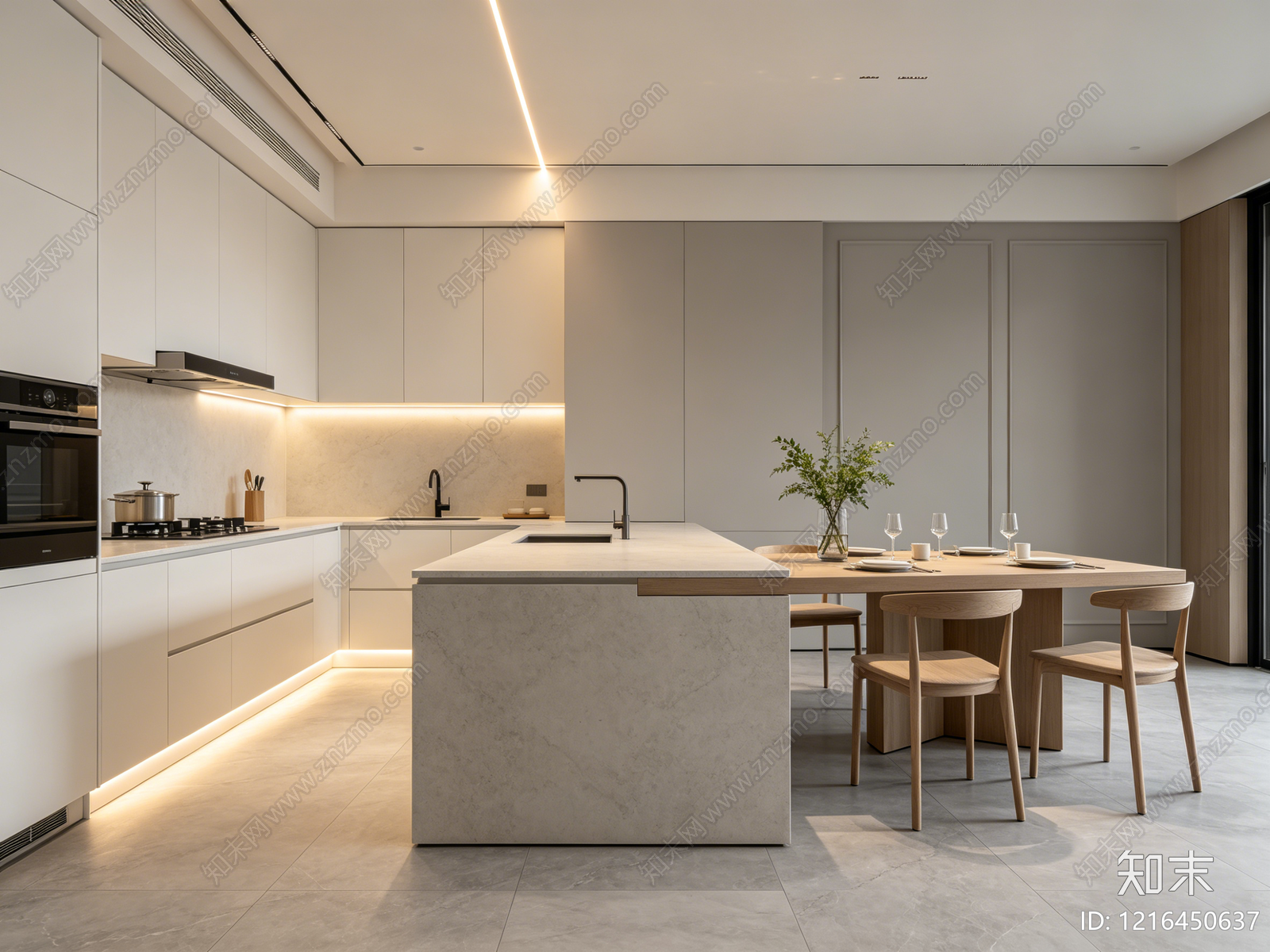 现代厨房贴图下载【ID:1216450637】