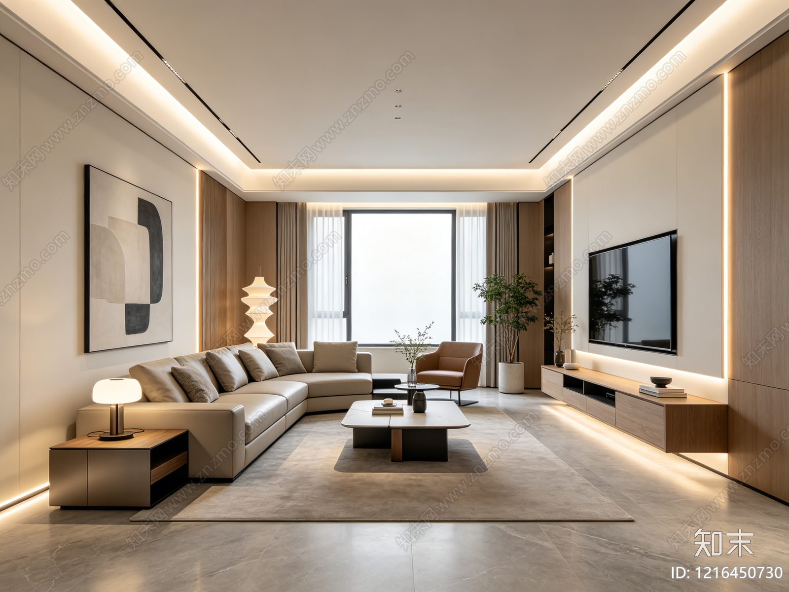 现代客厅贴图下载【ID:1216450730】