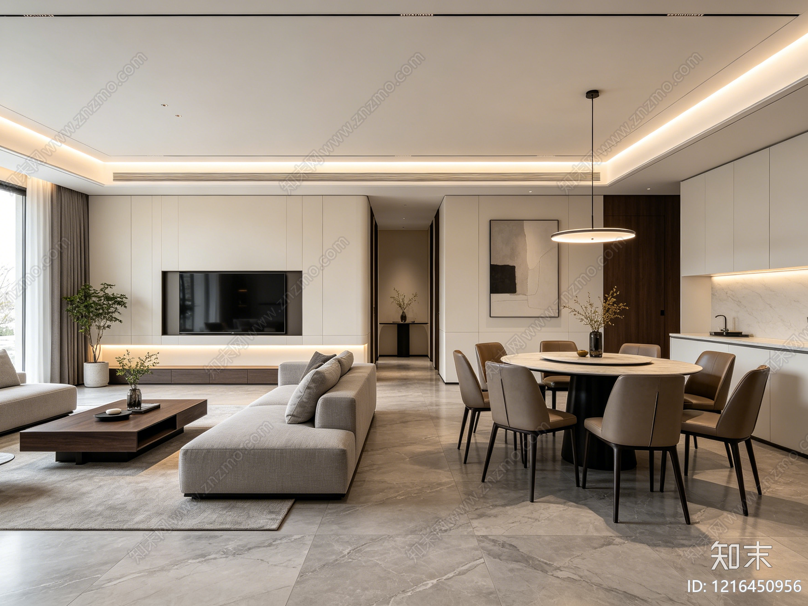 现代客厅贴图下载【ID:1216450956】