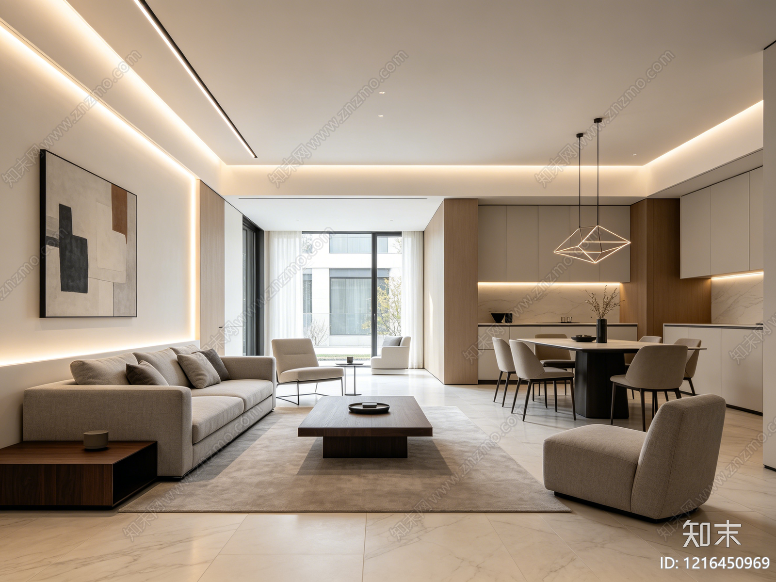现代客厅贴图下载【ID:1216450969】